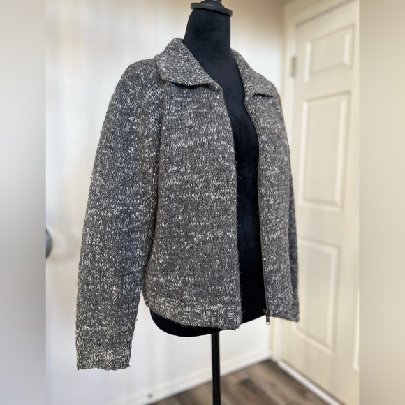 Pronto Gold Wool Blend Zip Sweater - Picture 4 of 7